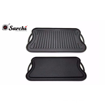 Rectangle Pré-assaisonné Griddle Pan Double Play With Integral Handles